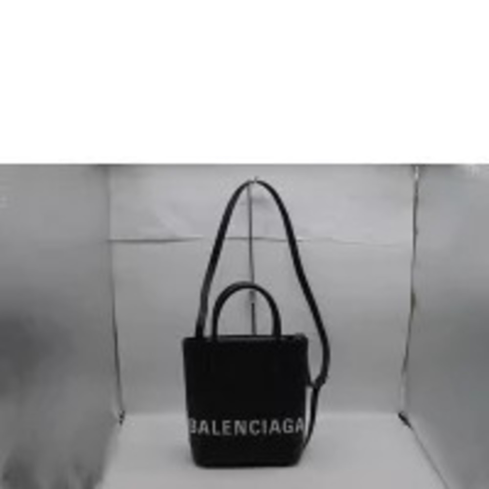 Balenciaga Ville Black Calf Leather SA Noir Black